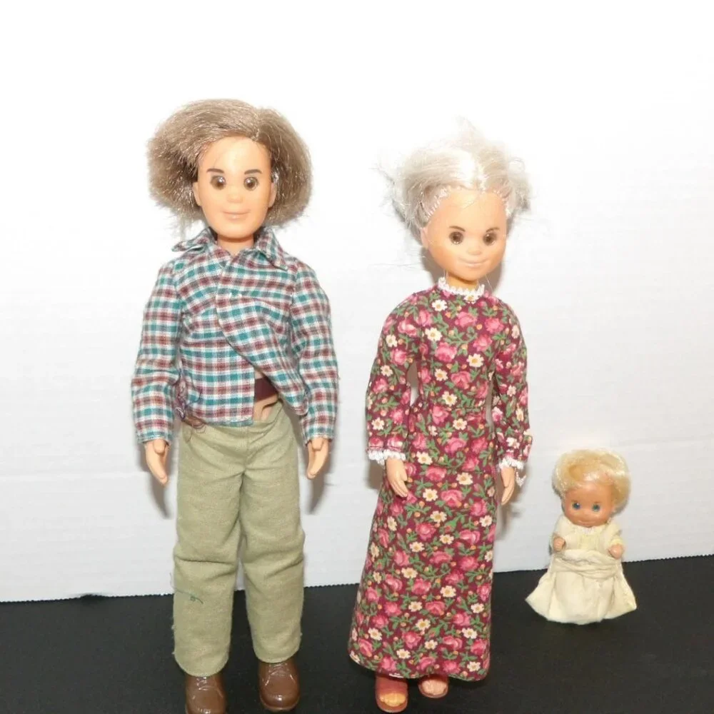 MATTEL 1973 SUNSHINE FAMILY DOLLS Baby Sweets WITH ORIGINAL CLOTHES & SHOES